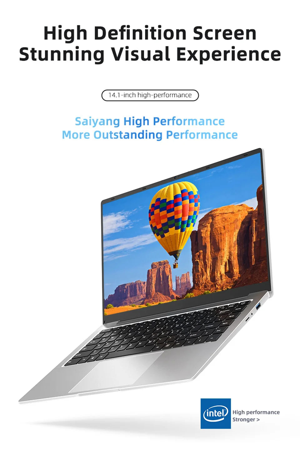 Ultra Slim Windows 11 Laptop Computer 14.1" 12GB RAM 512GB 1TB SSD Intel N4000 Notebook Gamer 1920*1080 Office Study Computer PC