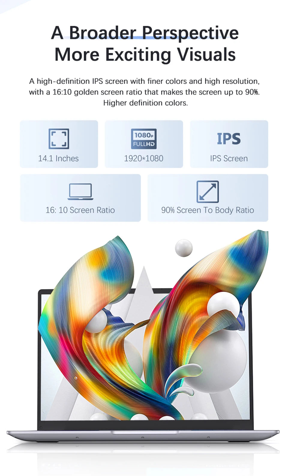 Ultra Slim Windows 11 Laptop Computer 14.1" 12GB RAM 512GB 1TB SSD Intel N4000 Notebook Gamer 1920*1080 Office Study Computer PC