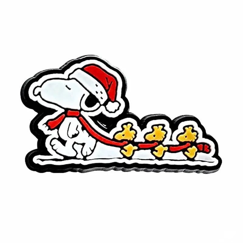 1-21Pcs MINISO Snoopy Shoe Charms PVC Cartoon Shoe Decoration Accessories for Clogs Sandals Garden Kids Christmas Birthday Gifts