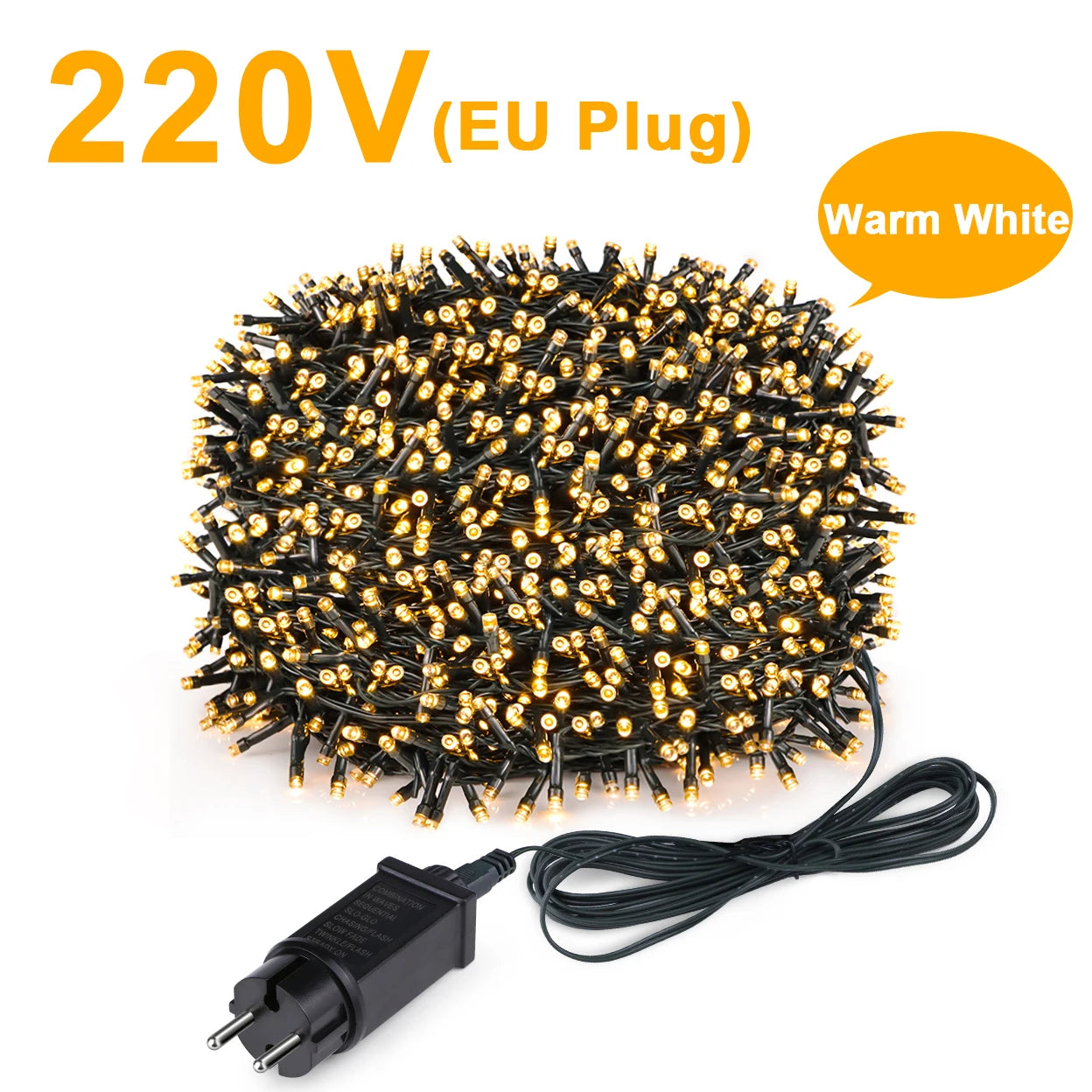 100M 50M 24V LED Christmas Lights Fairy Garland String Light Waterproof For Outdoor Garden Home Holiday New Year Party Decor luz