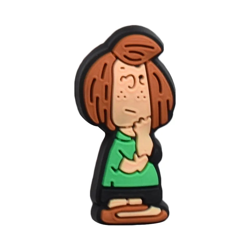 1-21Pcs MINISO Snoopy Shoe Charms PVC Cartoon Shoe Decoration Accessories for Clogs Sandals Garden Kids Christmas Birthday Gifts