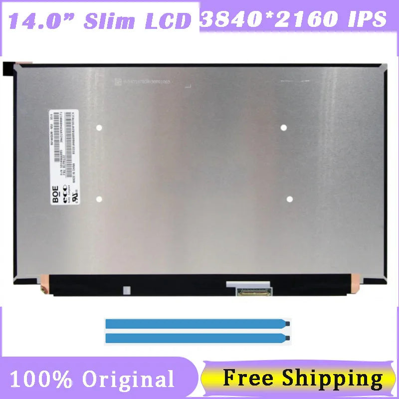 14.0" Slim 30Pin Screen  NV140QUM-N53 For Lenovo ThinkPad X1 Carbon 7th 8th Gen 500nits HDR400 UHD4K 3840x2160 40pin eDP