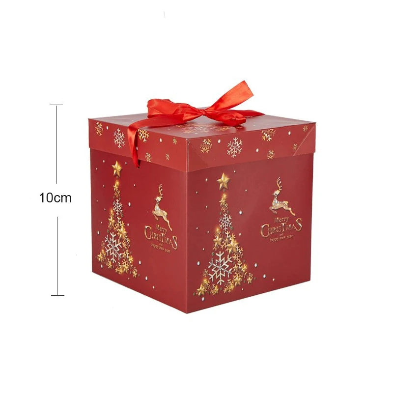 1/5/6/10pcs Christmas Gift Box 24 Grid Packaging Box Calendar Gift Blind Box Xmas Party Favors 2026 New Year Gift Red Envelope