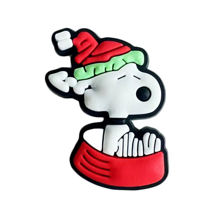 1-21Pcs MINISO Snoopy Shoe Charms PVC Cartoon Shoe Decoration Accessories for Clogs Sandals Garden Kids Christmas Birthday Gifts