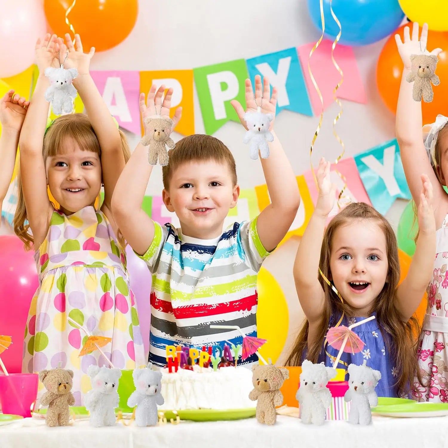 10-100Pcs Mini Bear Gifts for Baby Shower Stuffed Plush Bear Bulk Small Bear Wedding Christmas Xmas Decor Party Favor for Guest