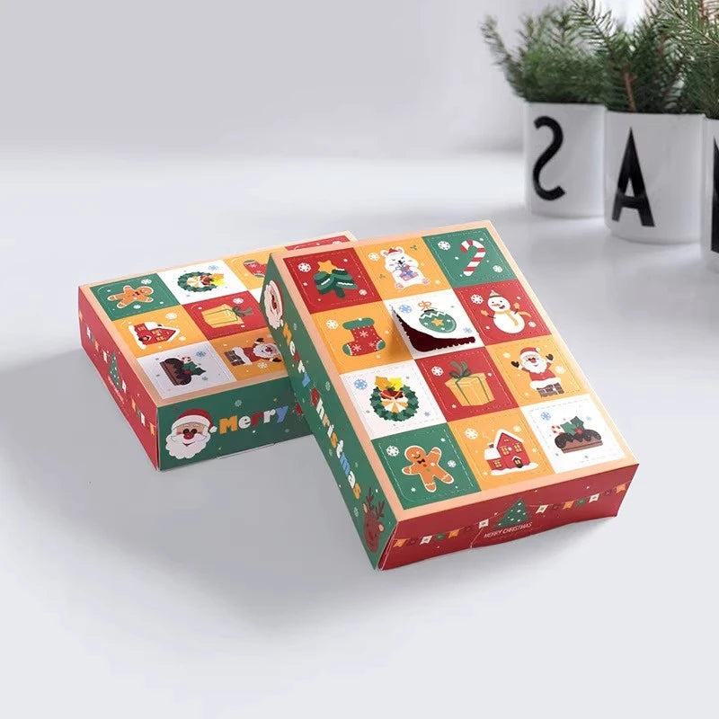 1/5/6/10pcs Christmas Gift Box 24 Grid Packaging Box Calendar Gift Blind Box Xmas Party Favors 2026 New Year Gift Red Envelope