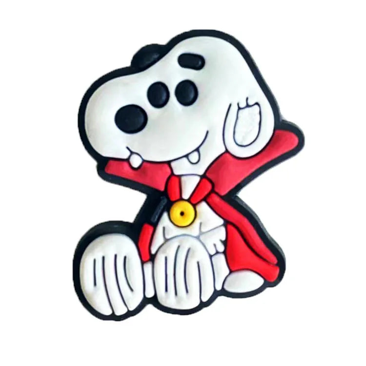 1-21Pcs MINISO Snoopy Shoe Charms PVC Cartoon Shoe Decoration Accessories for Clogs Sandals Garden Kids Christmas Birthday Gifts