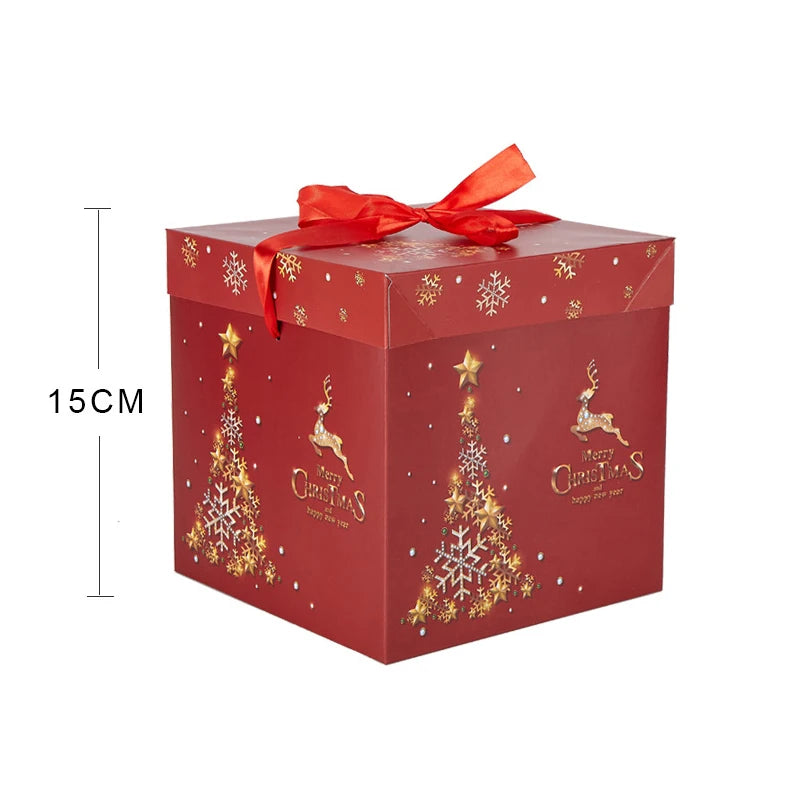 1/5/6/10pcs Christmas Gift Box 24 Grid Packaging Box Calendar Gift Blind Box Xmas Party Favors 2026 New Year Gift Red Envelope