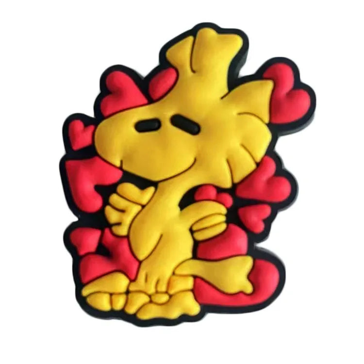 1-21Pcs MINISO Snoopy Shoe Charms PVC Cartoon Shoe Decoration Accessories for Clogs Sandals Garden Kids Christmas Birthday Gifts