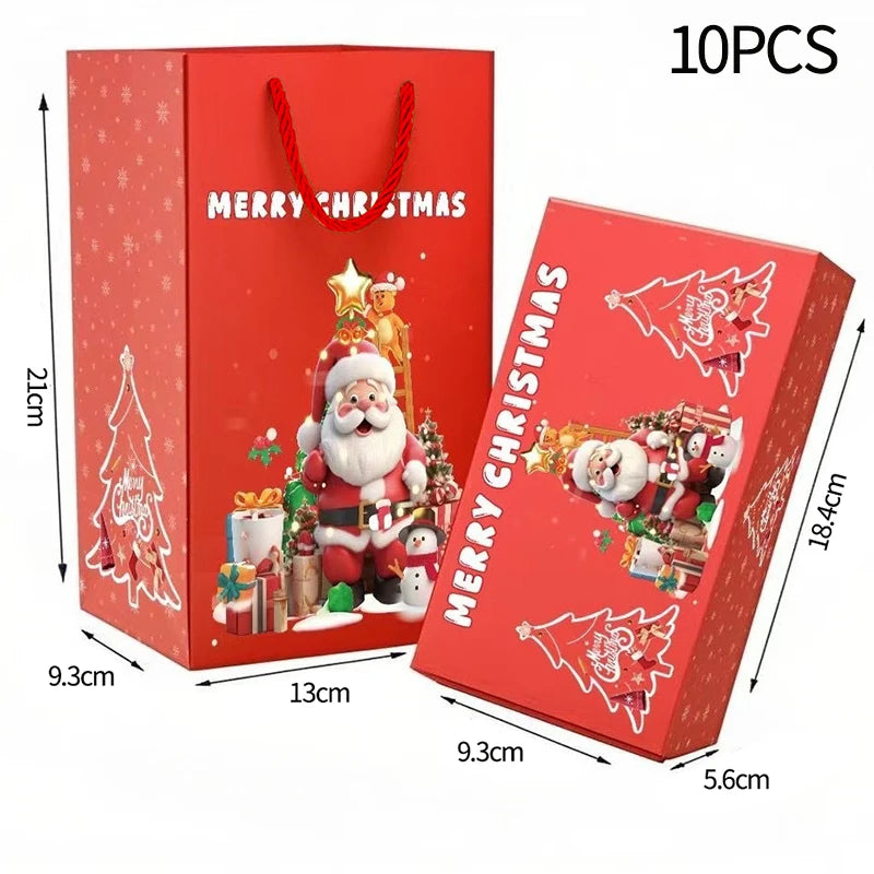 1/5/6/10pcs Christmas Gift Box 24 Grid Packaging Box Calendar Gift Blind Box Xmas Party Favors 2026 New Year Gift Red Envelope