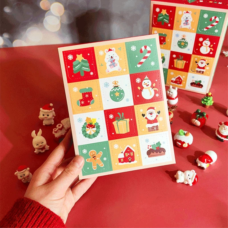 1/5/6/10pcs Christmas Gift Box 24 Grid Packaging Box Calendar Gift Blind Box Xmas Party Favors 2026 New Year Gift Red Envelope
