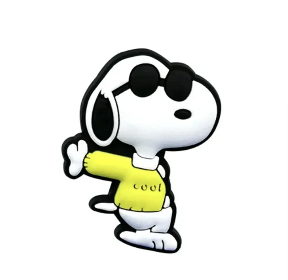 1-21Pcs MINISO Snoopy Shoe Charms PVC Cartoon Shoe Decoration Accessories for Clogs Sandals Garden Kids Christmas Birthday Gifts