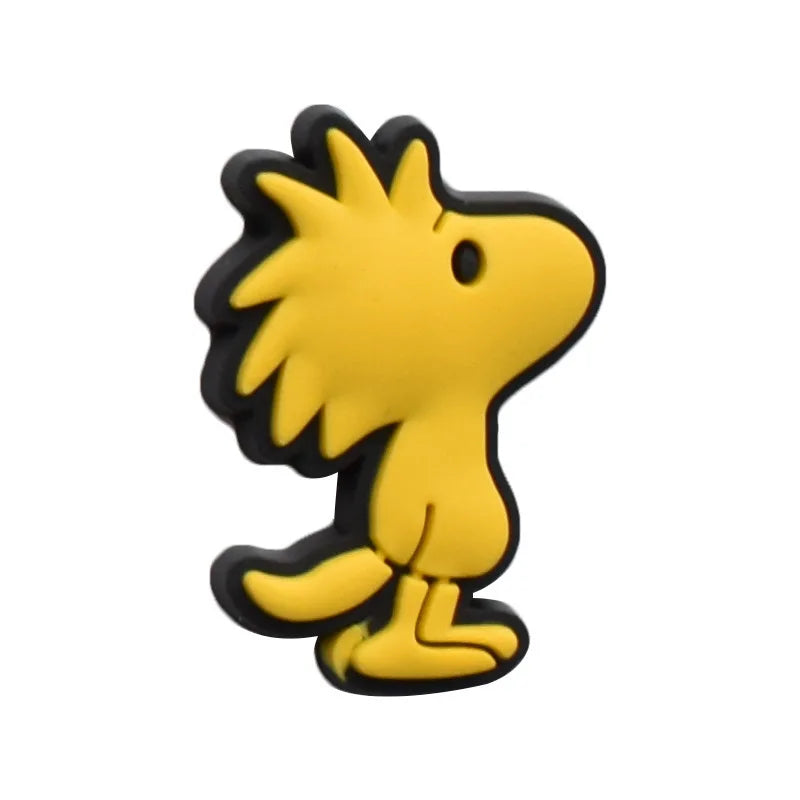 1-21Pcs MINISO Snoopy Shoe Charms PVC Cartoon Shoe Decoration Accessories for Clogs Sandals Garden Kids Christmas Birthday Gifts