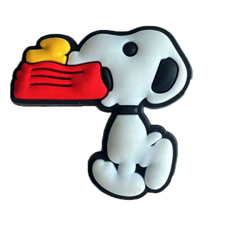 1-21Pcs MINISO Snoopy Shoe Charms PVC Cartoon Shoe Decoration Accessories for Clogs Sandals Garden Kids Christmas Birthday Gifts
