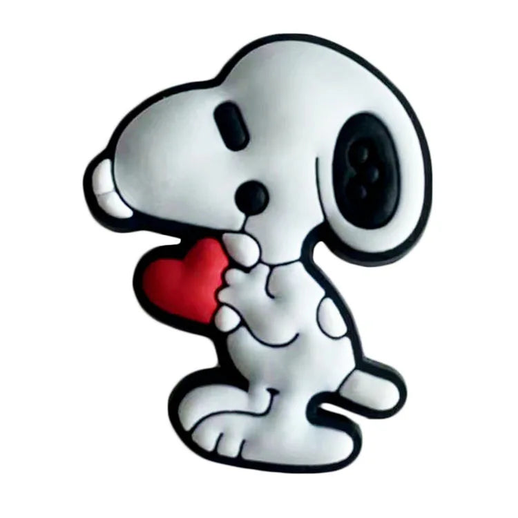 1-21Pcs MINISO Snoopy Shoe Charms PVC Cartoon Shoe Decoration Accessories for Clogs Sandals Garden Kids Christmas Birthday Gifts