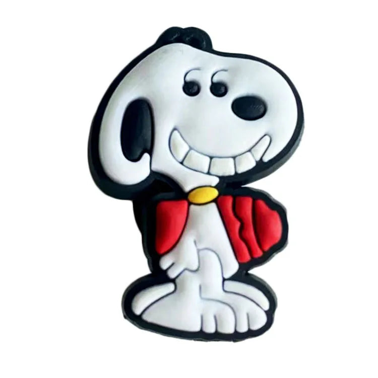 1-21Pcs MINISO Snoopy Shoe Charms PVC Cartoon Shoe Decoration Accessories for Clogs Sandals Garden Kids Christmas Birthday Gifts