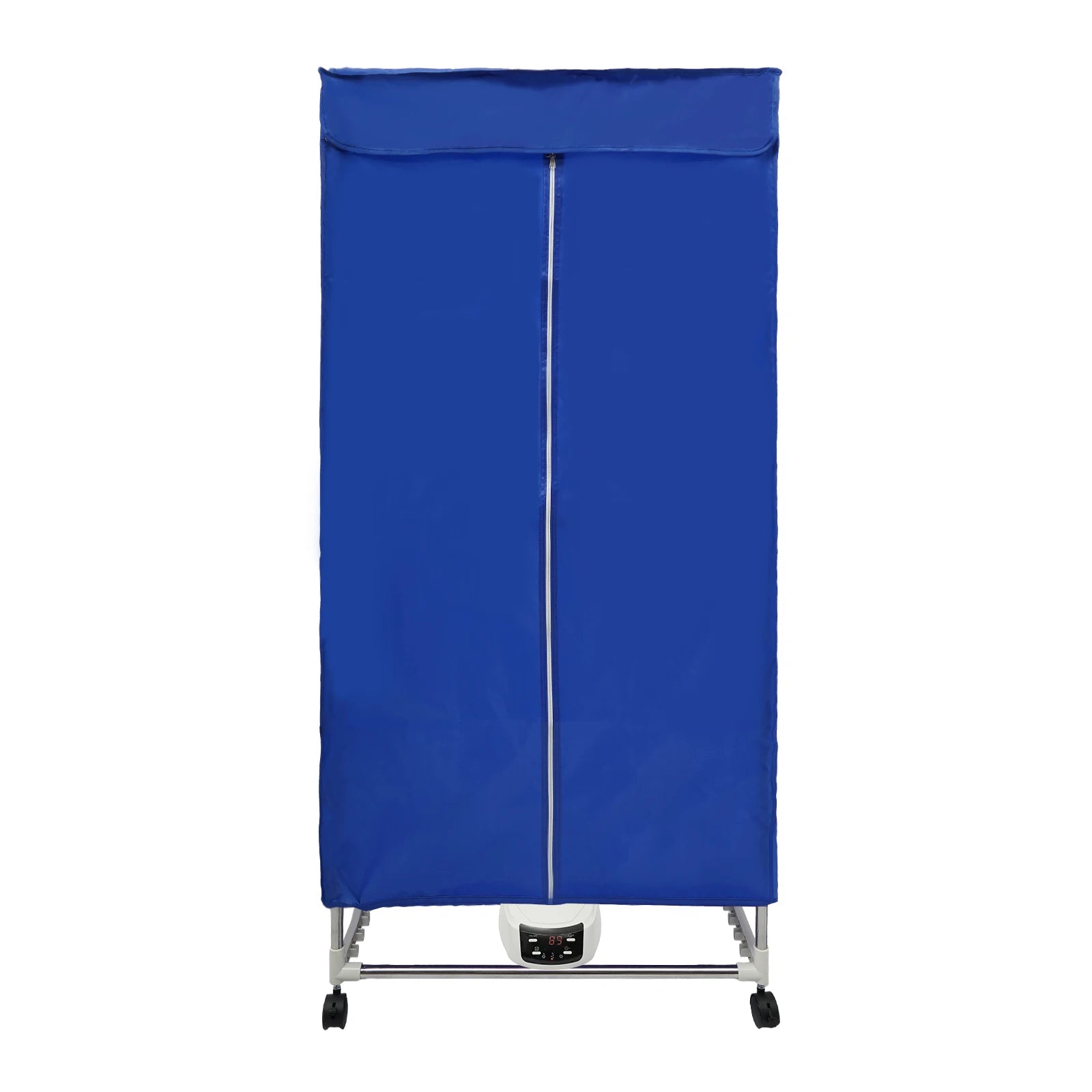 1200-1500W IPX1 Corded Electric Clothes Dryer with Outer Cover PTC 5-layer Heating 4 Towel Rails 4 Wheels