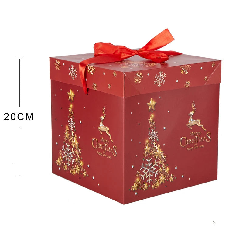 1/5/6/10pcs Christmas Gift Box 24 Grid Packaging Box Calendar Gift Blind Box Xmas Party Favors 2026 New Year Gift Red Envelope